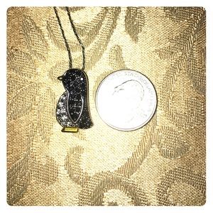 Sparkly penguin necklace